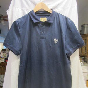 GILDED AGE NY, POLO SHIRT, W/LIONS CREST, COLLAR, SHORT SLEEVES, MENS MEDIUM